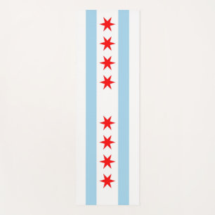 Esterilla De Yoga Mates patrióticos de yoga con bandera de Chicago C