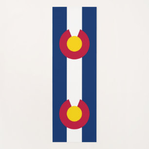 Esterilla De Yoga Mates patrióticos de yoga con bandera de Colorado,