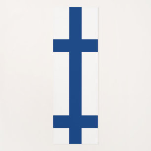 Esterilla De Yoga Mates patrióticos de yoga con bandera de Finlandia