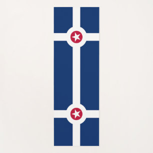 Esterilla De Yoga Mates patrióticos de yoga con bandera de Indianápo