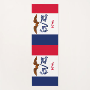 Esterilla De Yoga Mates patrióticos de yoga con bandera de Iowa, EEU