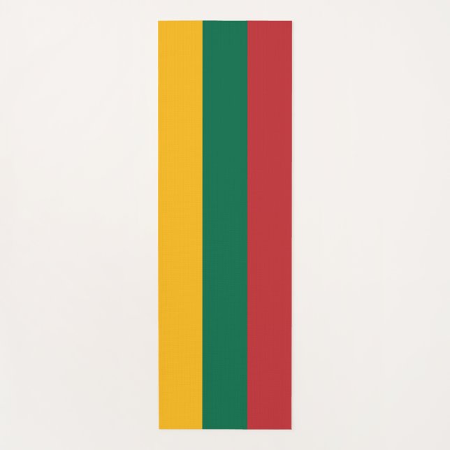 Esterilla De Yoga Mates patrióticos de yoga con bandera de Lituania (Anverso)