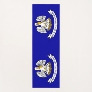 Esterilla De Yoga Mates patrióticos de yoga con bandera de Luisiana,