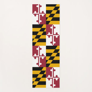 Esterilla De Yoga Mates patrióticos de yoga con bandera de Maryland,