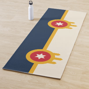 Esterilla De Yoga Mates patrióticos de yoga con bandera de Tulsa, Ok