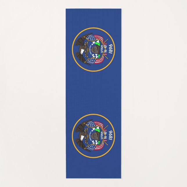 Esterilla De Yoga Mates patrióticos de yoga con bandera de Utah (Anverso)