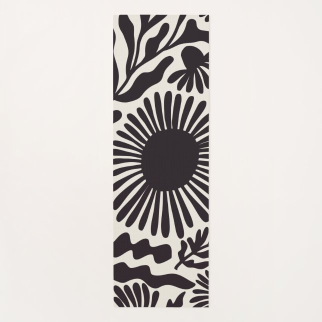 Esterilla De Yoga Matisse blanco y negro (Anverso)
