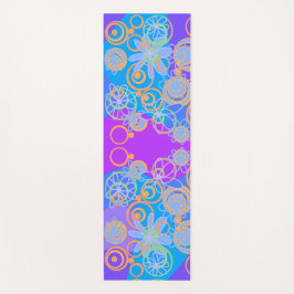 Esterilla De Yoga Mazipoodles Burbujas florales Naranja azul múltipl