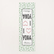Me encanta el guión de YOGA Monograma del patrón d
