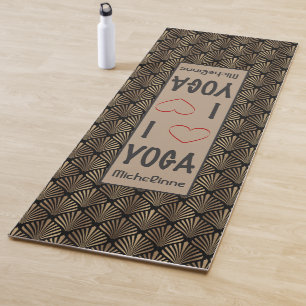 Esterilla De Yoga Me encanta la escritura YOGA Monograma del patrón 