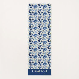 Esterilla De Yoga Medianoche Delft Garden Vintage Botanage Blue