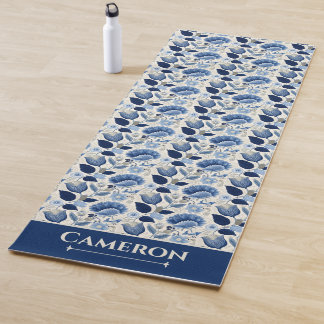 Esterilla De Yoga Medianoche Delft Garden Vintage Botanage Blue