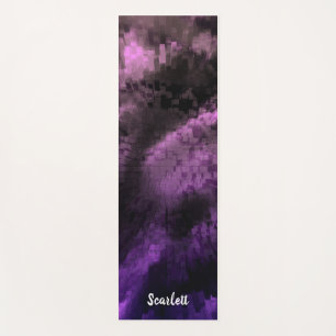 Esterilla De Yoga Medición de nombre personalizado morado oscuro
