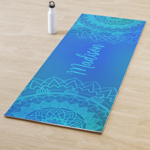 Esterilla De Yoga Medición del nombre de Mandala azul turquesa