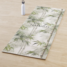 Esterilla De Yoga Meditación de Bambú Verde