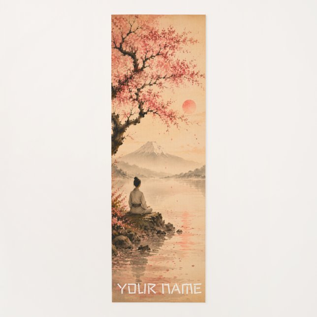 Esterilla De Yoga Meditación de flor de cerezo (Anverso)