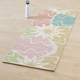 Esterilla De Yoga Meditación Geométrica Flor Nombre Gratitud Mandala