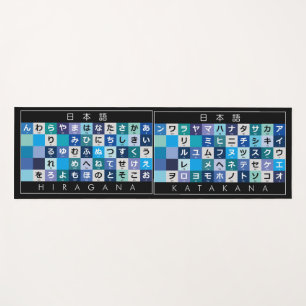 Esterilla De Yoga Mesa Hiragana y Katakana japonesa
