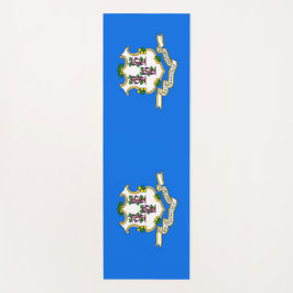 Esterilla De Yoga Metas patrióticas de yoga con bandera de Connectic