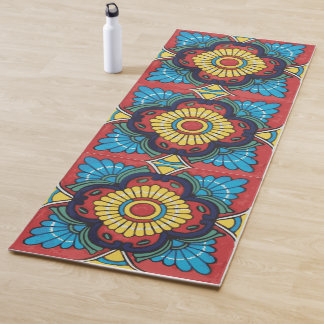 Esterilla De Yoga Mexican red talavera tile