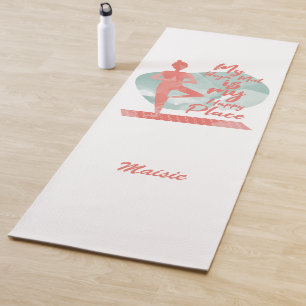 Esterilla De Yoga Mi alfombra de yoga es mi lugar feliz personalizad