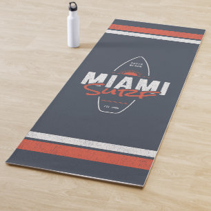 Esterilla De Yoga Miami Surf – Diseño de tabla de surf vintage con p