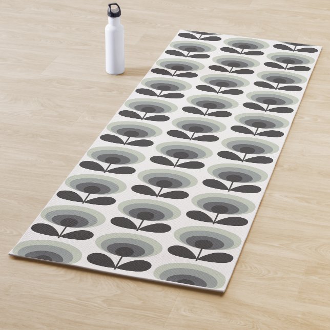 Esterilla De Yoga Mid Century Scandinavian Modern Retro Flower Bloom (In situ)