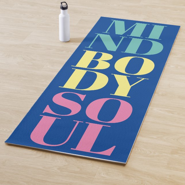 Esterilla De Yoga Mind body soul yoga para entrenamiento de fitness (In situ)