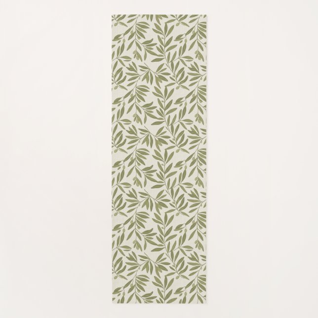 Esterilla De Yoga Minimal Olive Branch Pattern (Anverso)