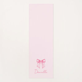 Esterilla De Yoga Minimalist Pastel Pink Bow Exercise