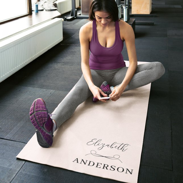 Esterilla De Yoga Minimalista moderno rosa Rubor (Subido por el creador)