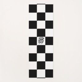 Esterilla De Yoga Minimalista Retro Cuadrillé – Streetwear Monocromo