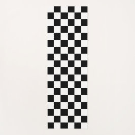 Esterilla De Yoga Minimalista yoga blanco con acento cuadrado negro