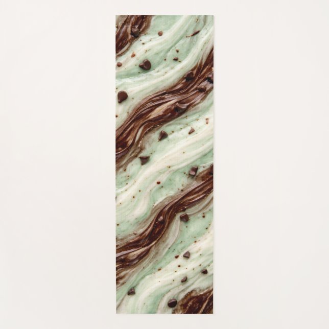 Esterilla De Yoga Mint Chocolate Chip Milkshake Marble Design (Anverso)