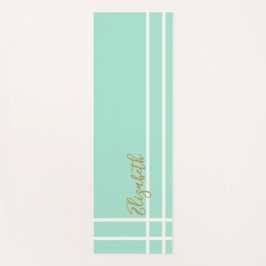 Esterilla De Yoga Mint green minimalist custom name ladies modern