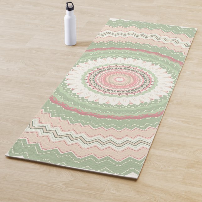 Esterilla De Yoga Mint Green Pink Mandala