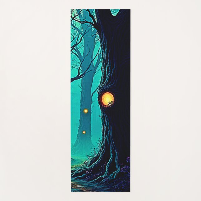 Esterilla De Yoga Misterio sobre el bosque de la fantasía oscura (Anverso)