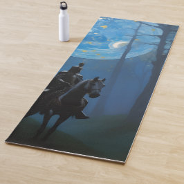 Esterilla De Yoga Misterioso caballero negro en la selva lunar