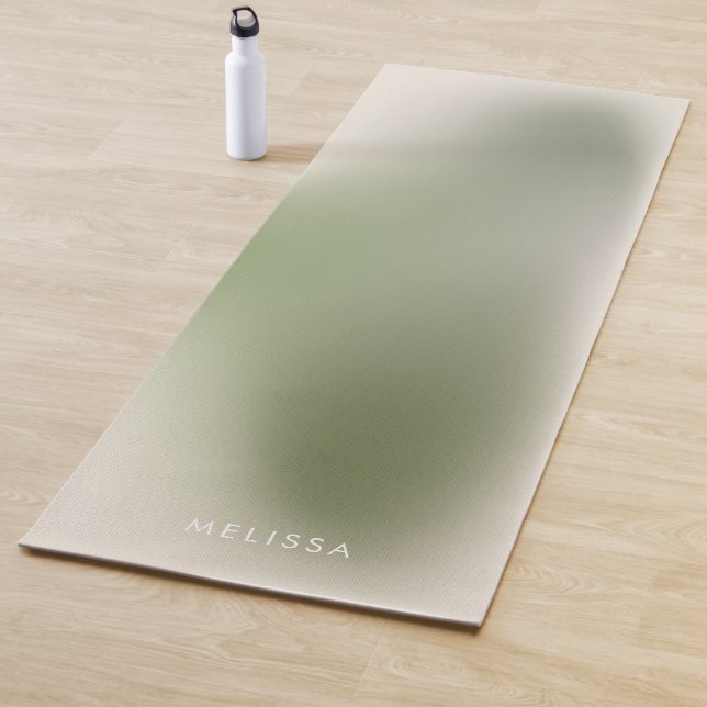 Esterilla De Yoga Moda moderna Sage Green Ombre Gradiente Fitness (In situ)