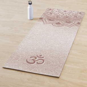 Esterilla De Yoga Moda Rosa Gold Mandala Om Personal