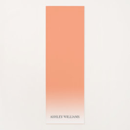 Esterilla De Yoga Moda Script Monograma Cantaloupe Naranja Ombre