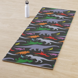Esterilla De Yoga Modelo colorido del dinosaurio (oscuro)