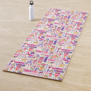 Esterilla De Yoga Modelo lindo de la manicura del Doodle