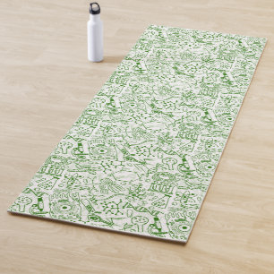 Esterilla De Yoga Modelo verde de la biología