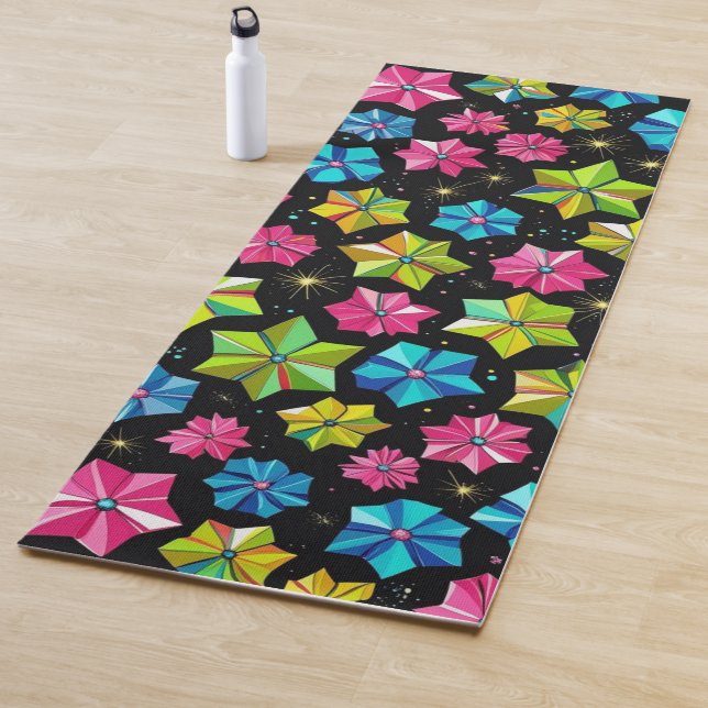 Esterilla De Yoga Modern floral colorful girly botanical (In situ)