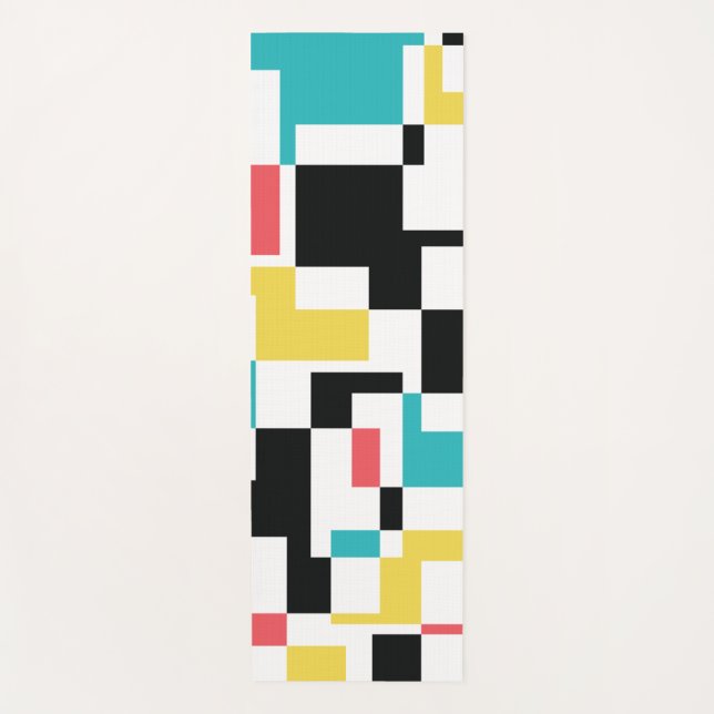 Esterilla De Yoga Modern, fun, colorful geometric graphic design (Anverso)
