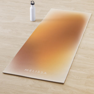 Esterilla De Yoga Moderna Terracota Naranja Ombre Gradiente Gimnasio