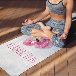 Esterilla De Yoga Moderno, Es Flamante Belleza Flamingo Rosa