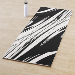 Esterilla De Yoga Moderno negro y blanco