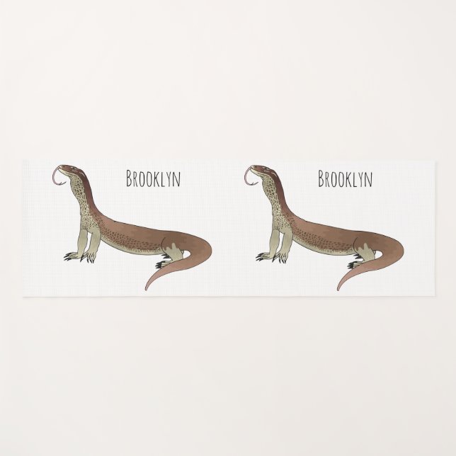 Esterilla De Yoga Monitor lizard cartoon illustration (Anverso (horizontal))